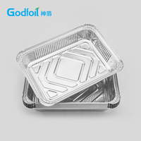 Offre Spéciale – Barquette jetable rectangulaire peu profonde en aluminium F2 avec couvercle pour plats à emporter