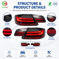 Conjunto de Luces Traseras LED 63217251957 63217251958 Compatible con BMW Serie 3 M3 E92 Coupé LCI 2008-2013, Lámpara Trasera Ahumada