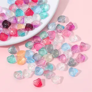 Shell shaped beads 10mm wholesale high quality crystal glass beads for jewelry making