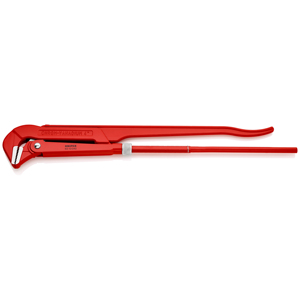 Clé à tuyaux 90° à mâchoires, revêtement en poudre rouge, 750 mm - Product Image 1