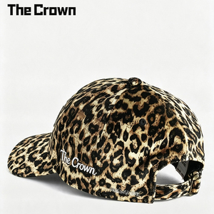 Wholesale Custom High Quality <b>Leopard</b> <b>Print</b> 6 Panel Baseball Cap Curved Brim Embroidery Logo Adjustable Unisex - Product Image 3