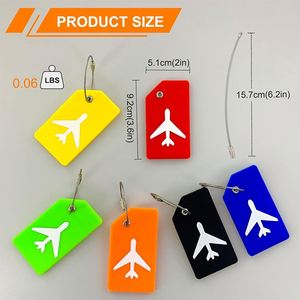 Custom White logo PVC Travel Luggage <b>Tag</b> Fashion <b>ID</b> <b>Tag</b> in a Variety of Colors of Luggage Boarding Pass Travel <b>Tags</b> with - Product Image 4