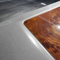 Bureau de direction en forme de L de luxe avec chargeur sans fil, éclairage LED et armoire de rangement