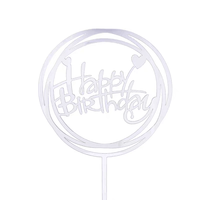 Lot de 10 décorations de gâteau Joyeux Anniversaire en gros, petites lettres, style influenceur, pour décoration d'anniversaire, thème pâtisserie