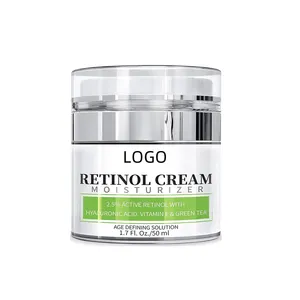 Private Label Retinol Anti Rugas Rosto Creme com Vitamina E Hidratante Chá Verde Loção