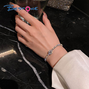 Delicadas pulseras de piedra natal de cristal de colores para mujer, regalos de joyería, pulsera de tenis de circonita cúbica con micropavé de lujo CZ Iced Out - Product Image 5