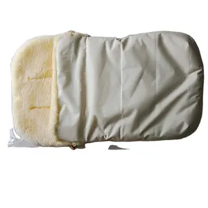 OEKO-TEX Safe Comfortable Australian Real Sheepskin Waterproof Winter Footmuff Baby Stroller Buggy Liner Wool Pushchair Cushion