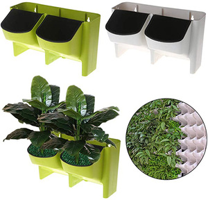 Pot Bunga Self Watering Dropshipping 2 Kantong, Dapat Ditumpuk, Vertikal, Gantung Dinding, Penanam Tanaman Greenstalk untuk Taman - Product Image 3