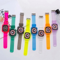 Fabrik-Großhandel Transparentes TPU-Klarband + Hülle Ohne Bildschirmschutz Sportliches Silikonarmband für Apple Watch 10 42mm/46mm