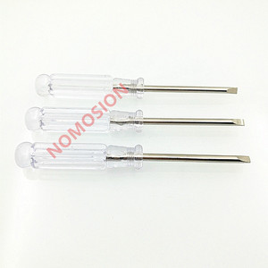 NOMOSION Flat Head <b>Screwdriver</b> 92mm Transparent Handle Polishing Finish Household Diy Tool - Product Image 2
