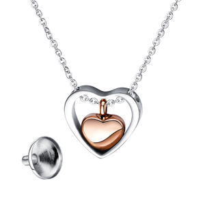 Hartvormige urn crematie hanger ketting voor vrouwen en mannen, roestvrij staal, hol hart, liefdessieraden voor as, bewaartje, waterdicht - Product Image 5