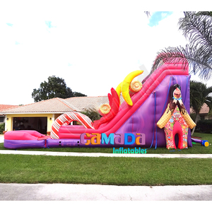 Toboggan aquatique gonflable Candy Land 17 pieds, toboggan aquatique gonflable pour la cour <span class=keywords><strong>avec</strong></span> <span class=keywords><strong>piscine</strong></span> à jets d'eau - Product Image 6