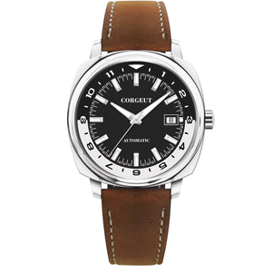 Reloj Mecánico Automático Corgeut con Movimiento NH35 de 42 mm, Correa de Acero, Correa de Cuero, Cristal Mineral, Resistente al Agua para Hombre - Product Image 6