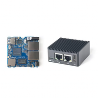 Placa de Desarrollo CLE NanoPi R3S LTS RK3566 con Doble Puerto Gigabit Ethernet, 2GB de RAM, 1TOPS NPU, OpenWrt, NAS, Lista para Envío, Carcasa Metálica para IA