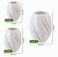 Vase de table rotatif Yicai, grande vague, en plastique écologique et durable, design moderne, vente en gros, dropshipping