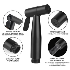 Черный ручной туалетный биде - Product Image 6