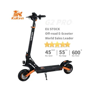 KUGOOKIRIN G2 PRO 600W motos électriques scooter pour adultes avec double frein à disque système d'absorption avant et arrière