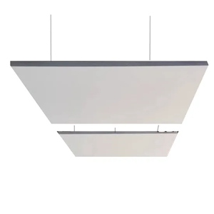 Panel de absorción de sonido de fibra de vidrio acústico ligero para auditorio Panel de aislamiento de lana de vidrio de ahorro de energía para estudio - Product Image 1