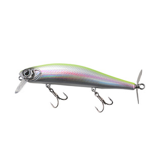 Leurre flottant Minnow à queue de mouche flottante, avec pales longues suspendues, appât dur artificiel, hameçons longue portée pour la pêche au marlin - Product Image 1