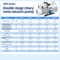 Pompe à vide rotative à deux étages VRD-16 à haut vide 1HP
