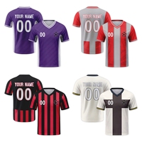Maillot de football de club 2026 100% polyester à séchage rapide respirant à manches courtes, personnalisable avec numéro et nom d'équipe pour les fans