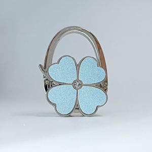 Crochet de sac à main en métal, motif trèfle à quatre feuilles porte-bonheur, cadeau artisanal - Product Image 2