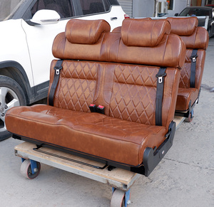 Asiento de Coche de Cuero de Alta Calidad de Fábrica, Convertible en Cama, Diseño Impermeable que Ahorra Espacio <span class=keywords><strong>para</strong></span> RV, con Portavasos y Bolsillo Lateral - Product Image 4