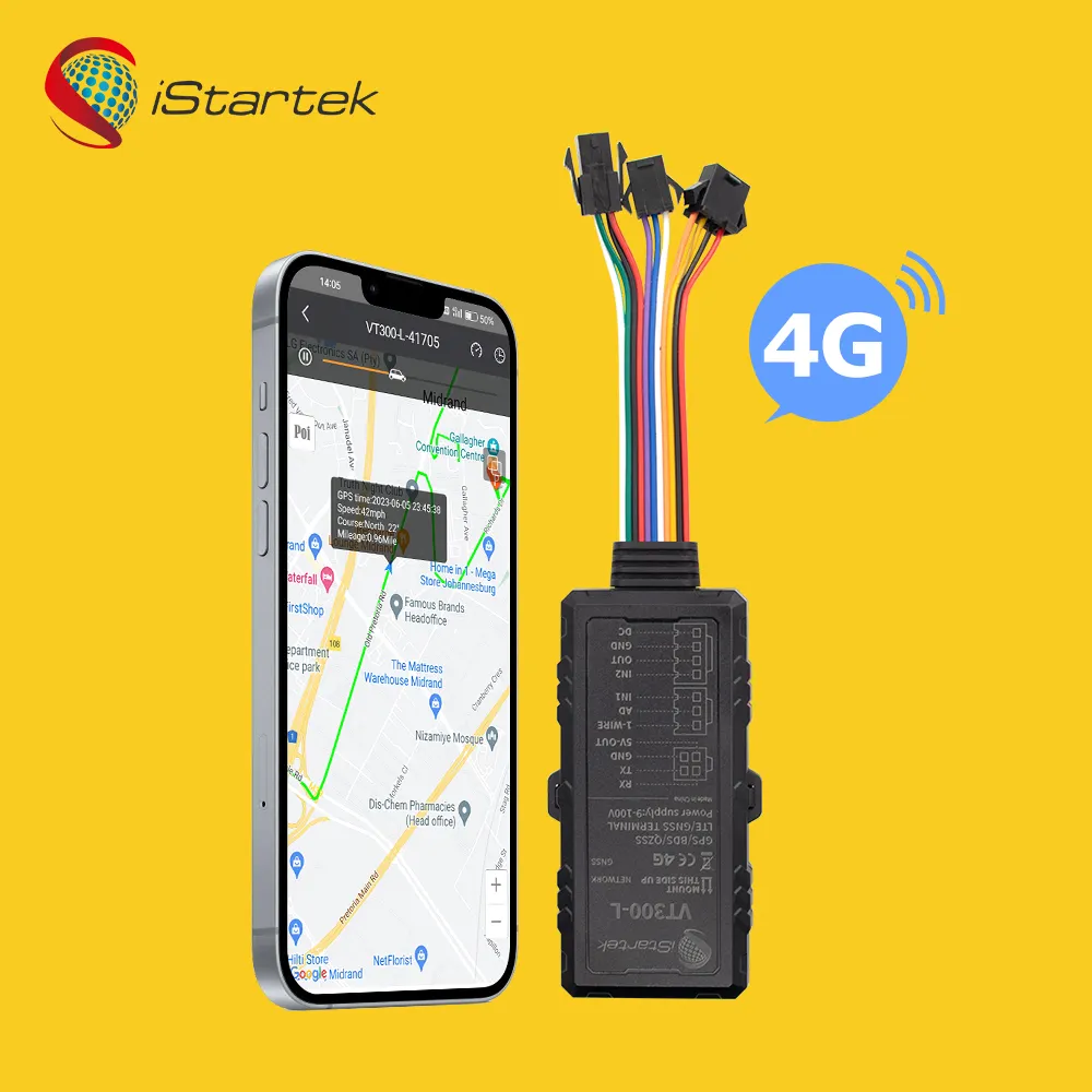 Kendaraan Mobil Alat Pelacak Sepeda Mini Pelacak GSM GPRS Mesin Relay Memotong Pelacak GPS Sepeda Motor dengan SDK dan API