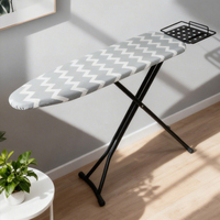 Table à repasser autoportante de haute qualité, pliable, avec revêtement 100 % coton résistant à la chaleur et support en métal pour fer à repasser
