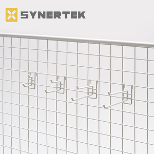 Gridwall Thác móc áo ngực quần áo hiển thị móc áo Chrome <span class=keywords><strong>Net</strong></span> 4 móc cho cửa hàng quần áo siêu thị - Product Image 4