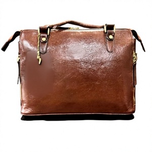 Pochette bandoulière grise en cuir véritable de haute qualité pour femme, fermeture éclair souple, deux poignées, imperméable, grande taille, Saint-Valentin - Product Image 6