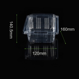 Boîte à salade articulée en plastique PET transparent jetable personnalisée de 8OZ, 12OZ, 16OZ, 24OZ, 48OZ avec estampage pour légumes - Product Image 6
