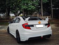 Alerón Trasero con Aspecto de Carbono, Luz LED, Accesorio de Tuning para Automóvil, para Honda Civic Si 2012-2015, 9.ª y 9.5.ª Generación, BMW