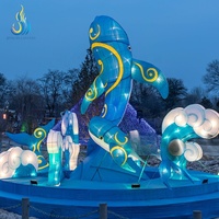 Hergestellt in der Zigong Fabrik: Ozean-Tier-Laternen-Set, Rostfreie Chinesische Laternen für Aquarium-Nachtbeleuchtung und Ausstellungen