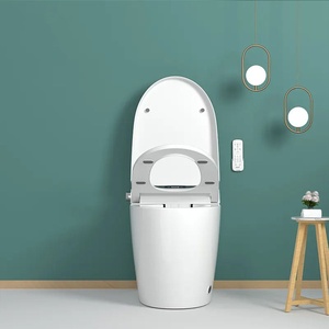 Inodoro Inteligente con Bidé Integrado, Asiento de Cerámica, Moderno y de Lujo, Eléctrico, Automático, de Una Pieza, con Doble Descarga y Sifón en P para Baño - Product Image 5