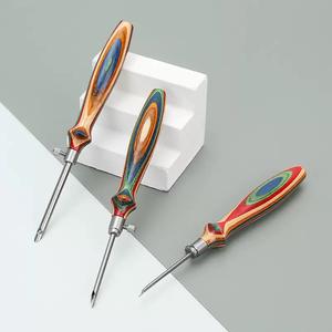 विनिमेय क्रोकेट उपकरण, लकड़ी के हैंडल ट्यूब, समायोज्य पॉक, विनिमेय हेड उत्पाद, बुनाई सुई - Product Image 1