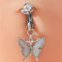 Falscher Bauchtring Baucht Piercing für Damen Aufnäher auf Bauch Piercing Bauchtunst-Piercing Bauchnabel Ring nicht Piercing