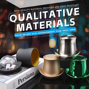 Hoge Kwaliteit Groene Kleur Magische Hoed Anti Bedrog Professionele Dobbelsteen Beker Shaker Bar Ktv Dobbelstenen Beker Met 5 Dobbelstenen - Product Image 6