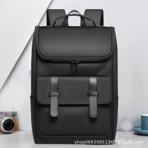 Men's Trendy Backpack Large Capacity 20L Below Solid Color Oxford Fabric Leisure Travel <b>Computer</b> <b>Bag</b> - Product Image 2