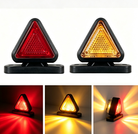 Feux de position latéraux à LED double face, rouge ambre, double couleur, carrés et triangulaires, pour semi-remorques, remorques et tracteurs