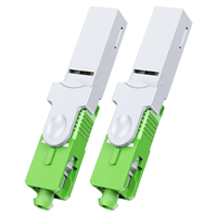 Conector Rápido de Fibra Óptica Reutilizable SC APC, Conector Frío para Terminación en Campo, Compatible con Redes FTTH FTTX ES250D, Ligero de 50 mm, 0.3dB