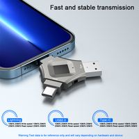 Pingguo Disk 2.0 USB sidik jari, ponsel dan komputer tiga dalam satu Tipe C untuk Android