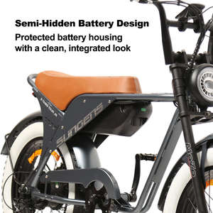 Motocicletas de Turismo TXED, Cuadro de Acero Hiten, Batería de Litio de 48V/14.5AH, Motocicleta Eléctrica de una Sola Velocidad, Estilo Bicicleta - Product Image 4