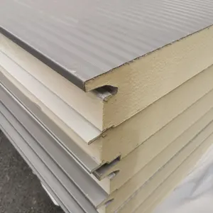 Fábrica Fornecimento Direto Alta Qualidade PU Poliuretano Painel Sanduíche PIR Isolado Cold storage board tapume painéis parede exterior