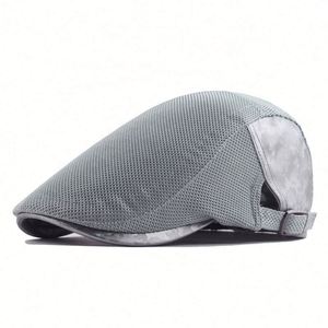 Wholesale <b>Summer</b> Outdoor Trucker Beret Sun Hat Breathable Mesh Fabric Sports <b>Cap</b> for Men for Casual Party Beach Wear - Product Image 4