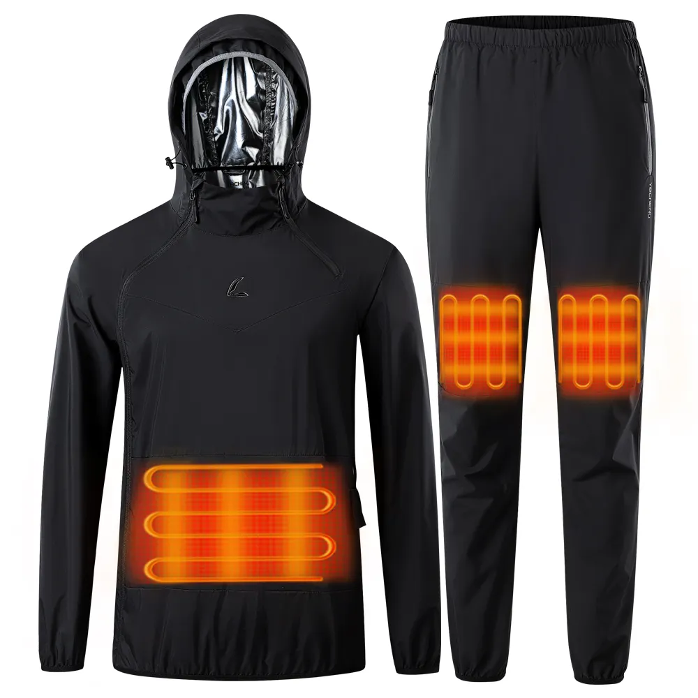 Heated Sauna Suit Men Wholesale Sweatsuit Sportswear Joggers Sports Team Tracksuits Sports suit Heated jacket Heated pants