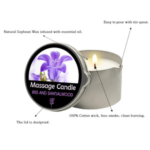 <span class=keywords><strong>ส</strong></span>ินค้าใหม่ปี 2026 <span class=keywords><strong>ราคา</strong></span>ขายส่ง เทียนน้ำมันหอมระเหยไอริสและไม้จันทน์ เทียนน้ำมันนวดตัว บรรจุในกระป๋องโลหะ - Product Image 3