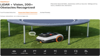 Tondeuse robotisée sans fil AWD I206/i210 avec vision RTK, cartographie automatique, contrôle par application, IP66, couverture 600-1000 m², pente 45 %, garantie 1 an