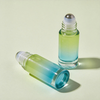 Flacons en verre transparents de luxe avec bille roulante en acier, 3ml, 5ml, 8ml, 10ml, vides, pour cosmétiques, parfums, sérums, huiles de massage, emballage