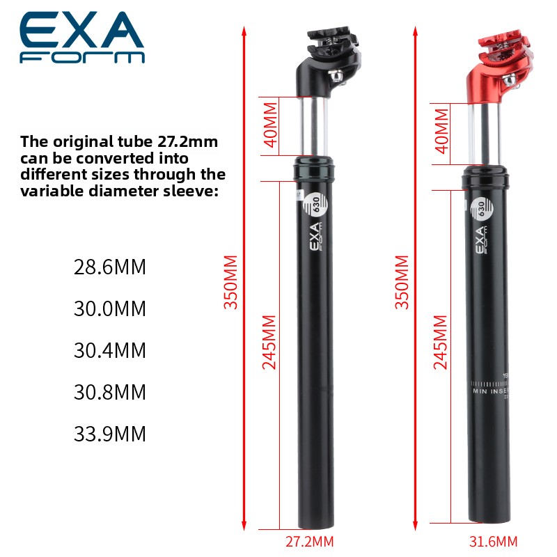 Tige de selle de vélo de route de montagne en fibre de carbone, accessoire de tige de selle antichoc (27,2 x 400 mm) | Leroy Merlin